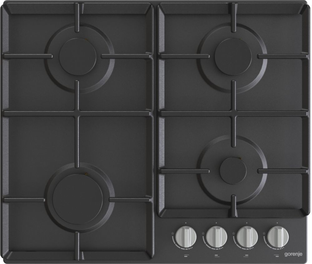 Изображение товара Газовая варочная панель Gorenje G641EXB 60 см 4 конфорки цвет черный графит
