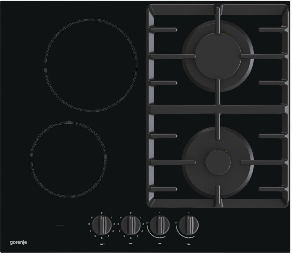 Изображение товара Комбинированная варочная панель Gorenje GCE691BSC 4 конфорки цвет чёрный графит