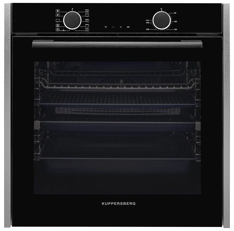 Изображение товара Многофункциональный встраиваемый духовой шкаф Kuppersberg HFT 610 B черный 59.5x59.5x56.7 см