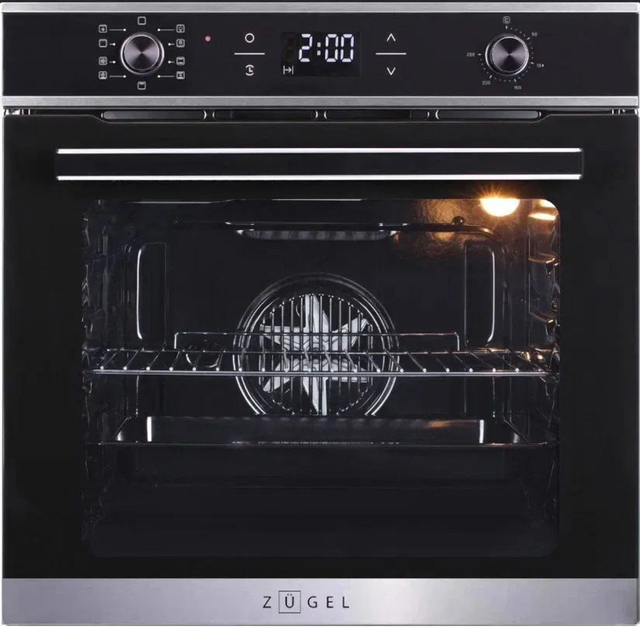 Изображение товара Электрический встраиваемый духовой шкаф Zugel Zoe602x 575x595x595 см цвет нержавеющая сталь