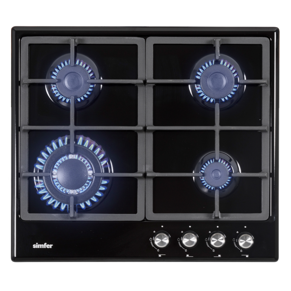 Изображение товара Газовая варочная панель Simfer H60V41B516 с 4 конфорками и электроподжигом
