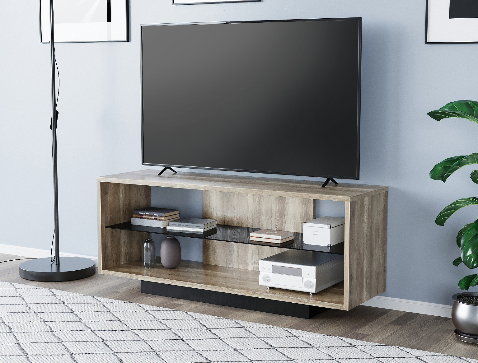 Изображение товара Тумба под телевизор Виста 100x41.5x30 см ЛДСП цвет дуб каньон