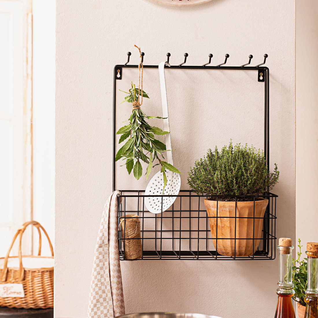 Изображение товара Полки Frank 48x16 см металл цвет черный