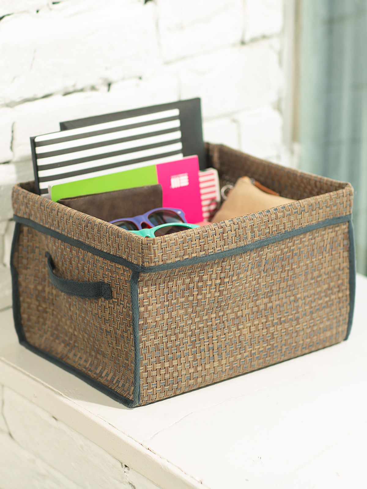 Изображение товара Корзина Casy home 32x20x27 см текстилен цвет ротанг