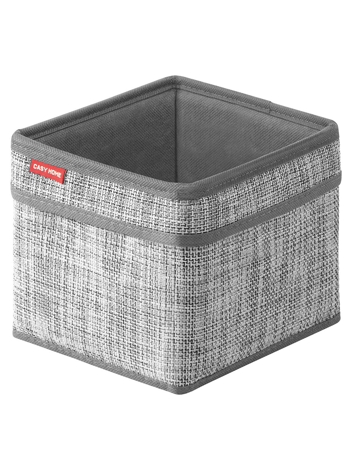 Изображение товара Корзина Casy home 18x15x15 см светло-серого цвета с ручками