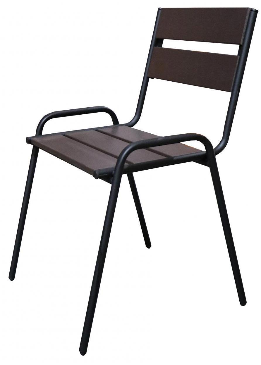 Изображение товара Стул садовый Фьюжн 54х49.7х78.2 см из дерева и металла для террасы