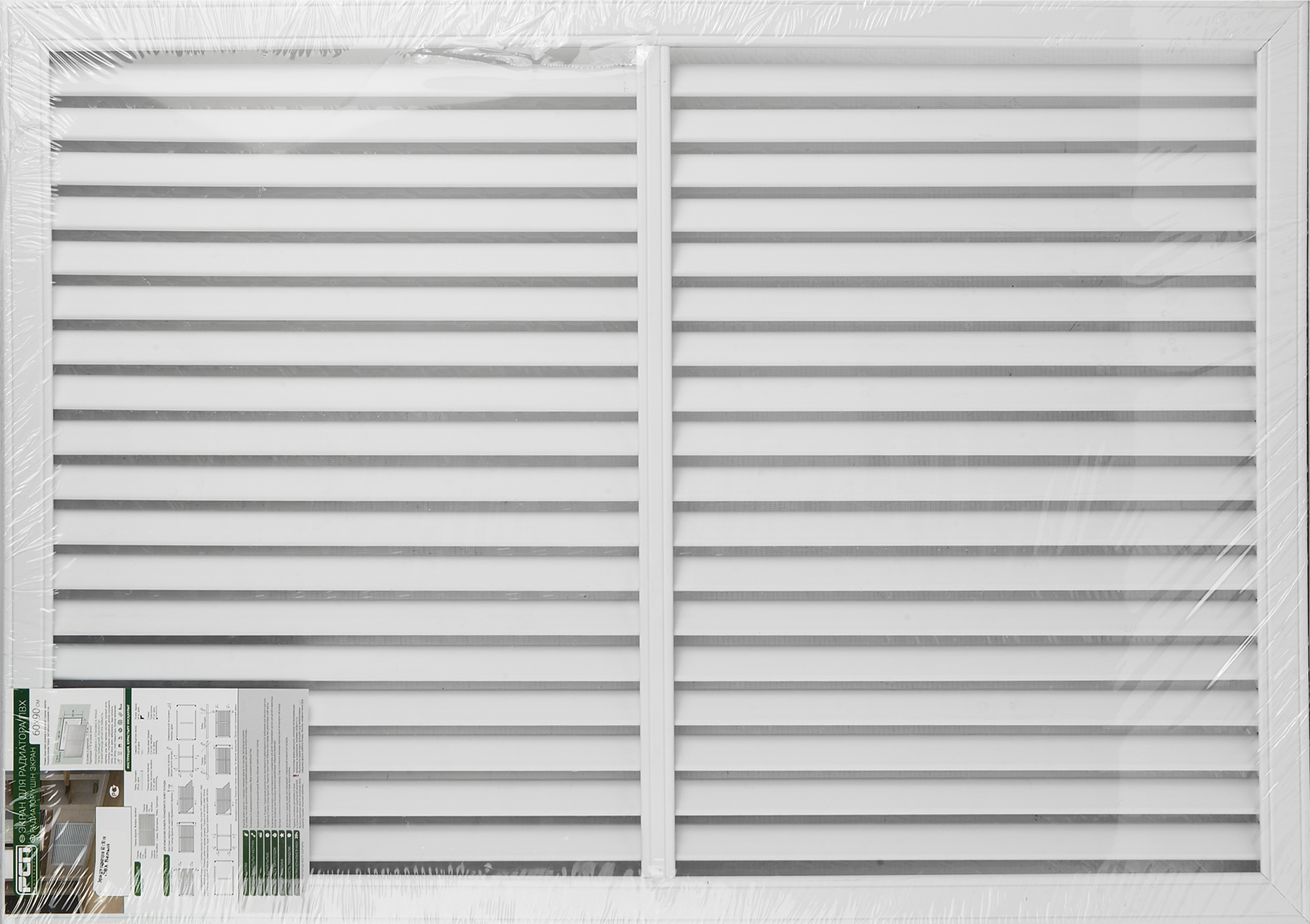 Решётка декоративная 60x90 см цвет белый - 3