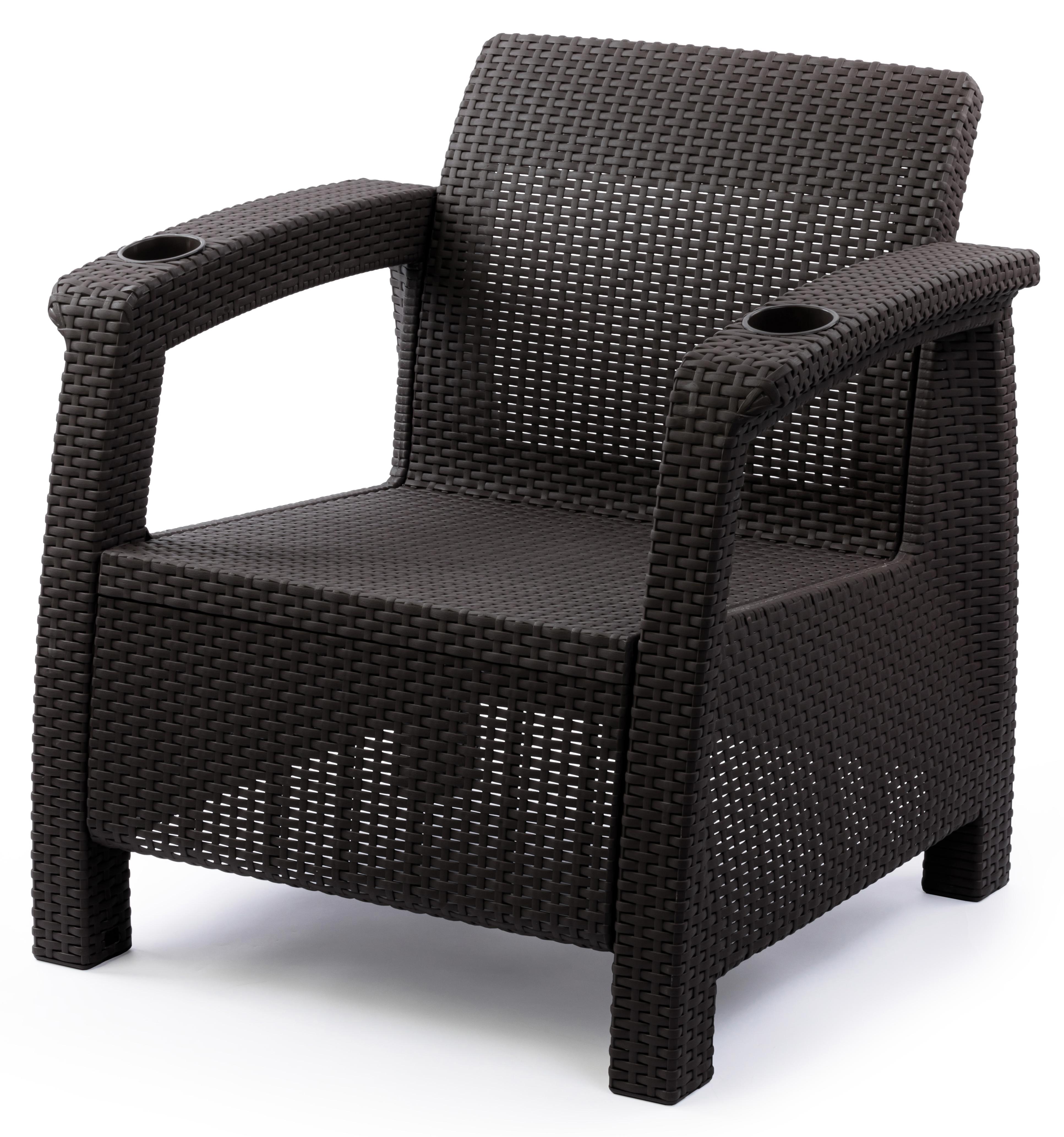 Изображение товара Кресло Ротанг-плюс 73x70x79 см полипропилен мокко