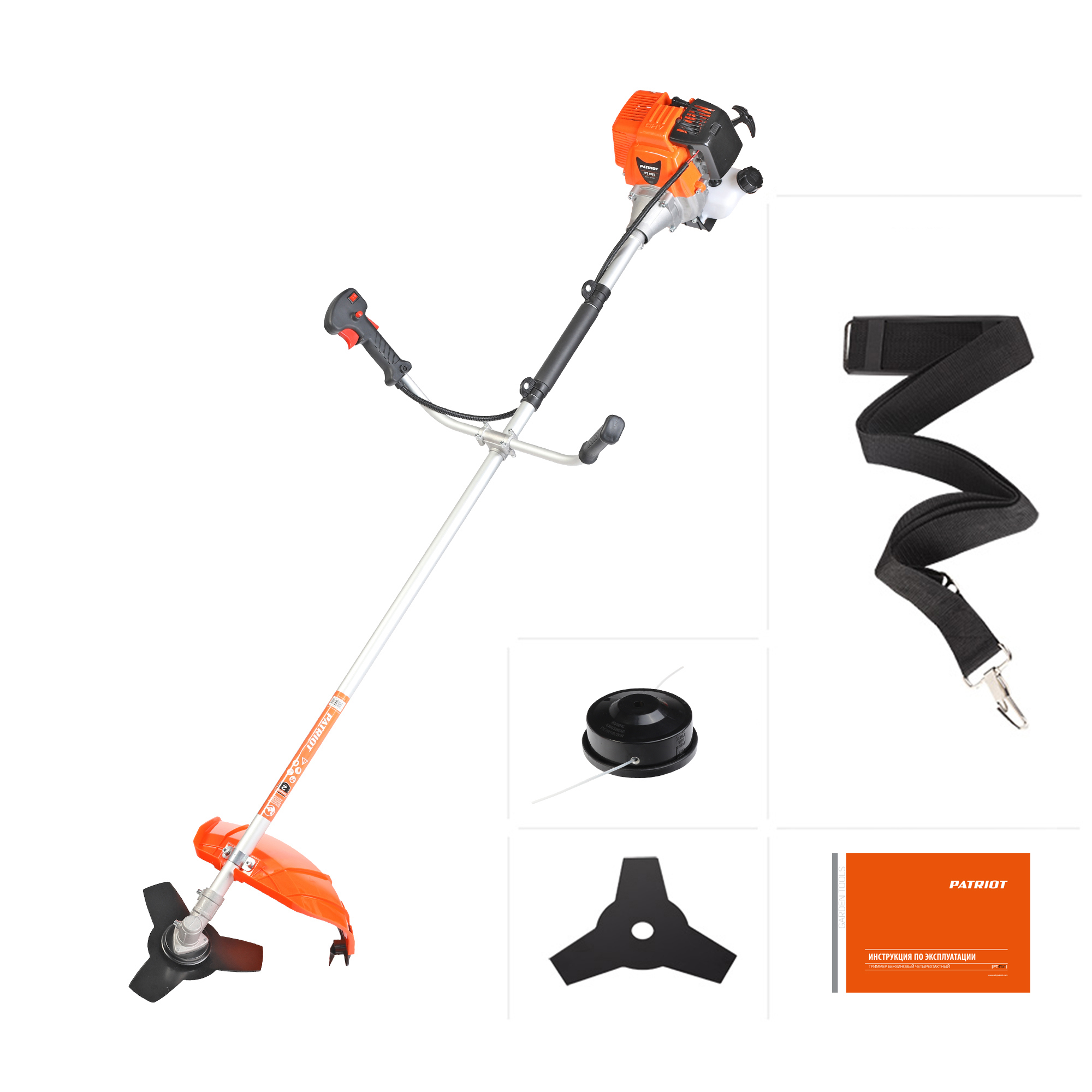 Изображение товара Бензиновый триммер Patriot PT 415T 1.3 л.с 42 см нож 3 года гарантии