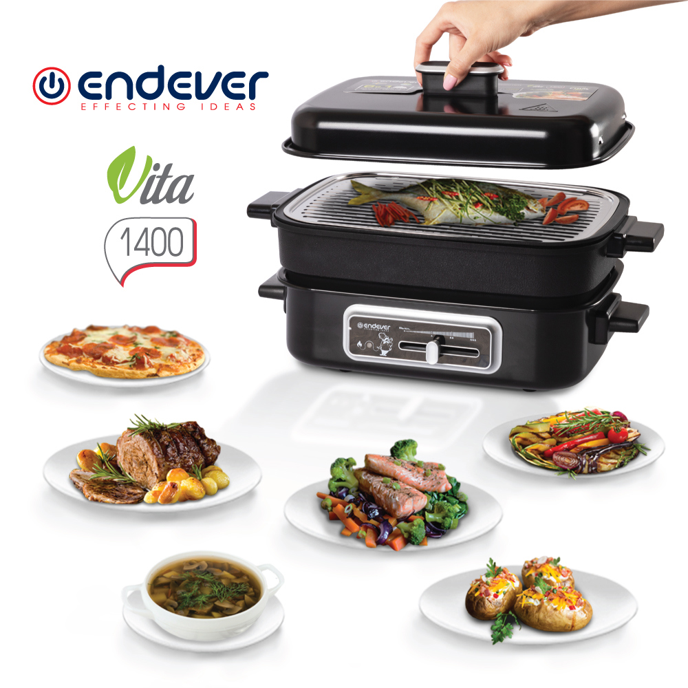 Изображение товара Мультипот электрический Endever Vita-1400 цвет черный