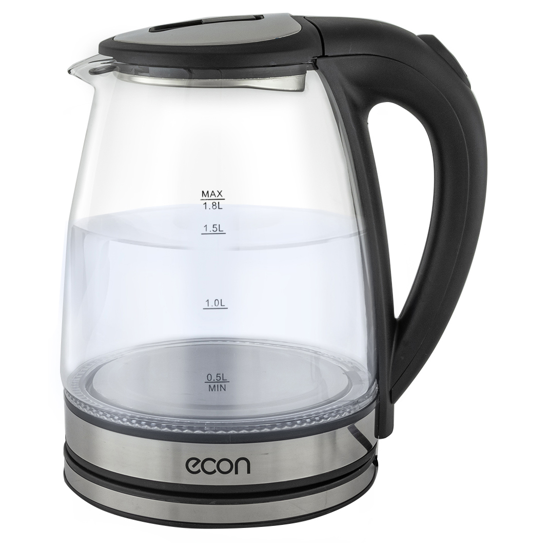 Изображение товара Электрический чайник ECON eco-1838ke 1.8 л стекло черный с LED подсветкой