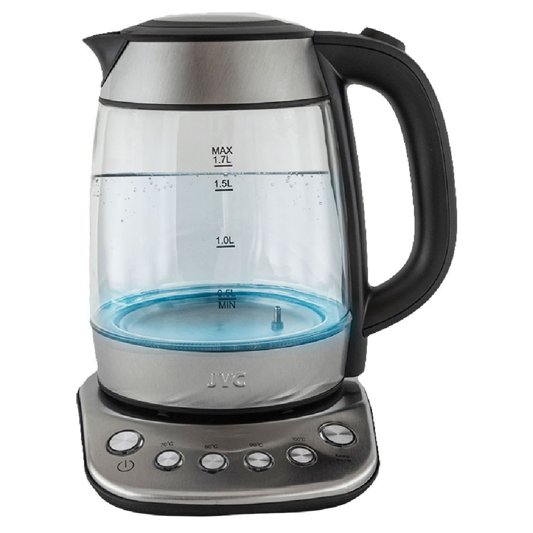 Изображение товара Электрический стеклянный чайник JVC JK-KE1825 1.7 л с подсветкой и функциями