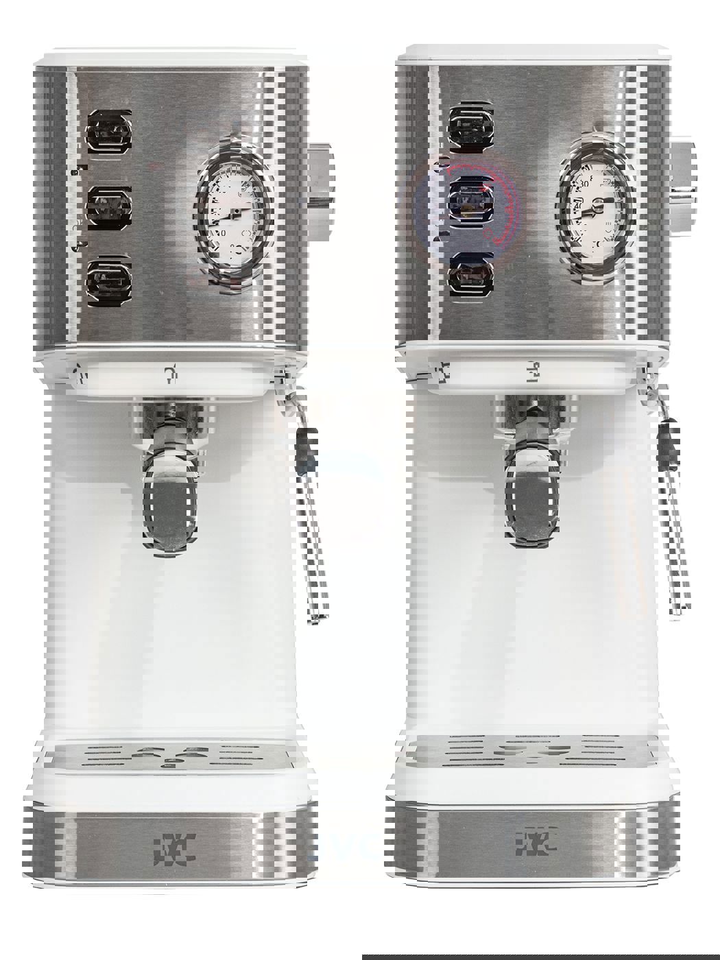 Изображение товара Рожковая кофеварка JVC JK-CF33 white мощностью 1050 Вт с капучинатором