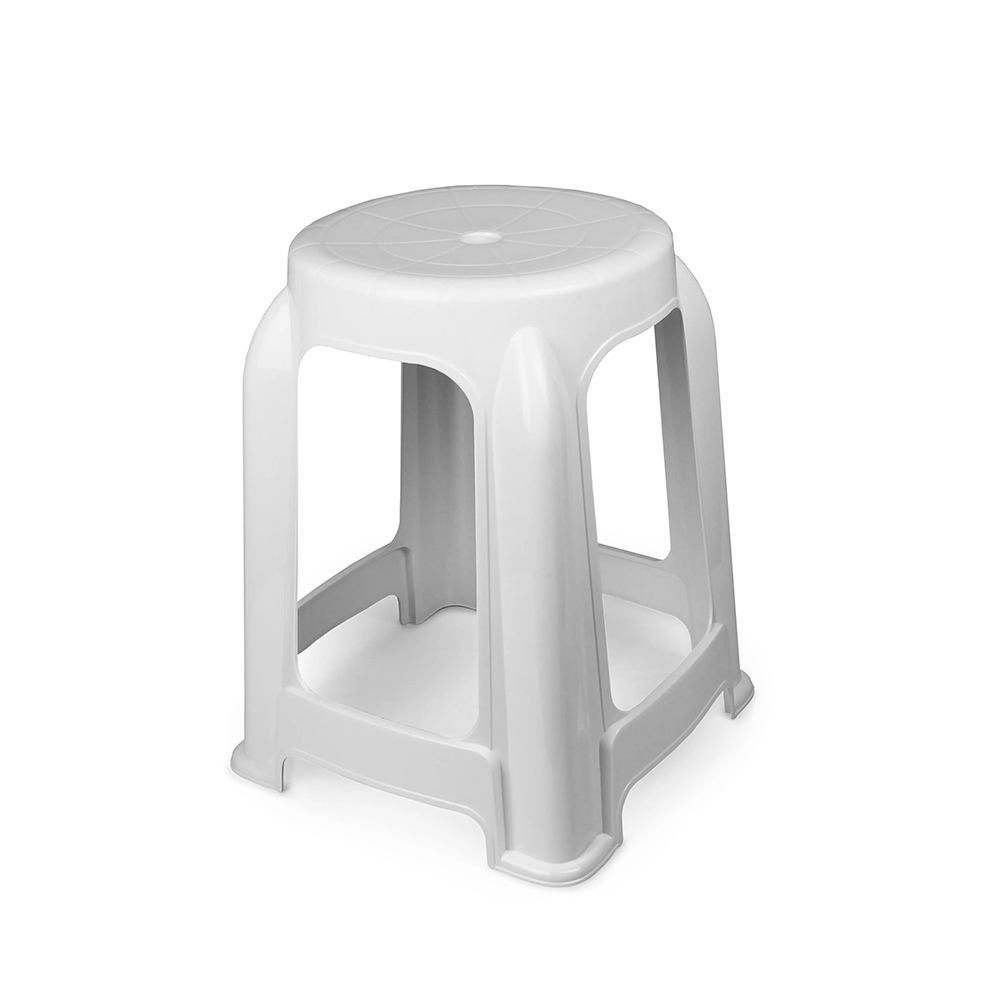 Изображение товара Табурет садовый Verde 33960 35 см х 35 см х 44 см пластик белый