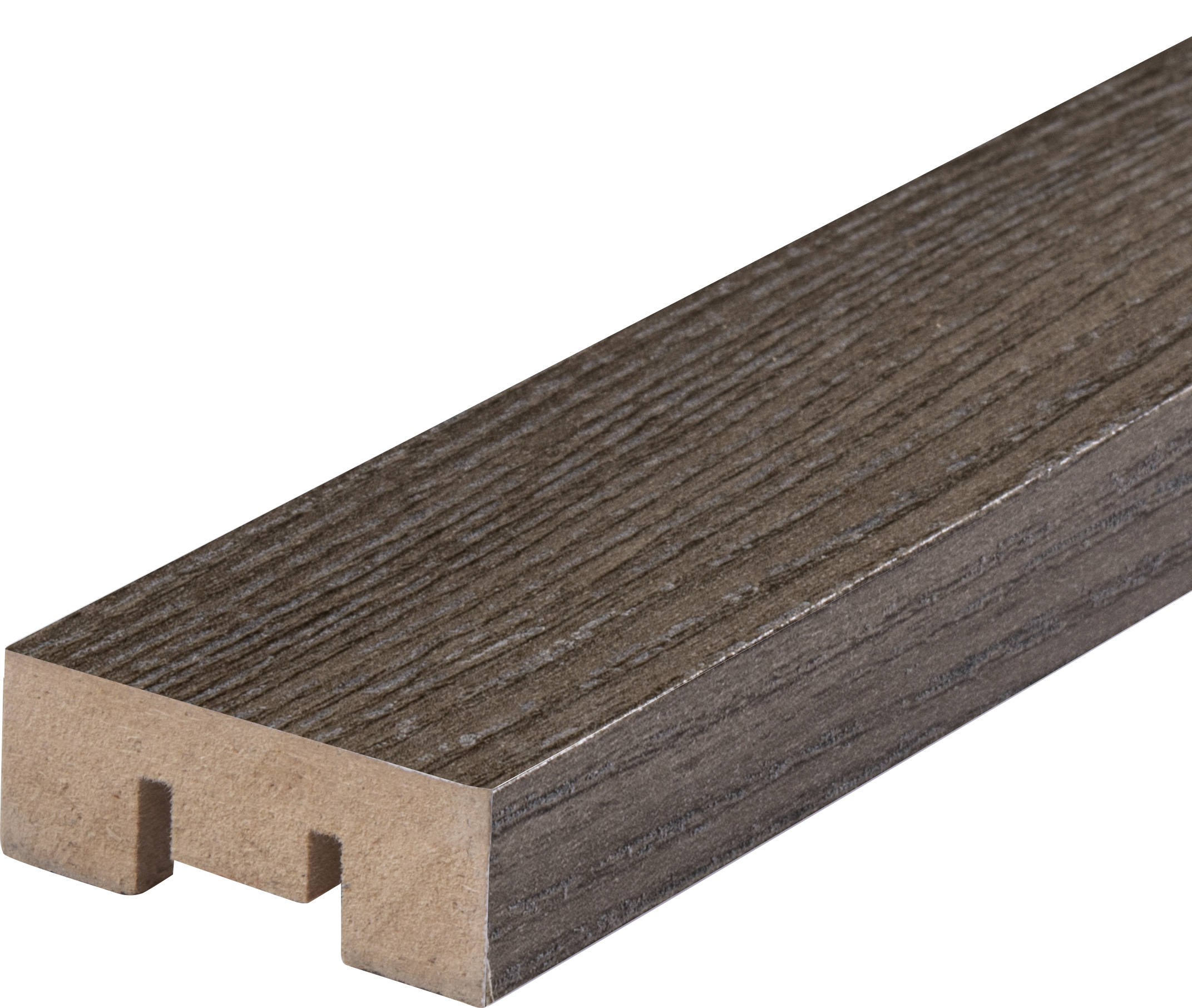 Изображение товара Рейка МДФ 16x50x2700 мм цвет ясень темный Изображение товара Рейка МДФ 16x50x2700 мм цвет ясень темный