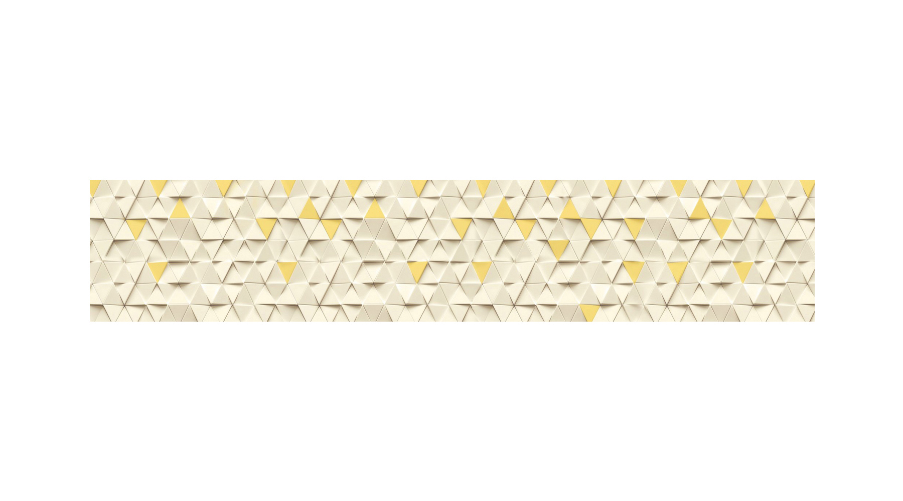Изображение товара Стеновая панель Студия Фартуков Желтые треугольники 300х60х0.2 см из поликарбоната