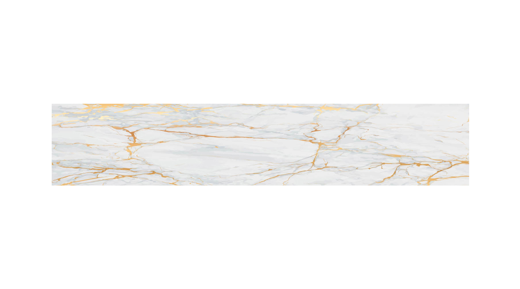 Изображение товара Стеновая панель Студия Фартуков Золотые прожилки мрамора 300x60 см из поликарбоната