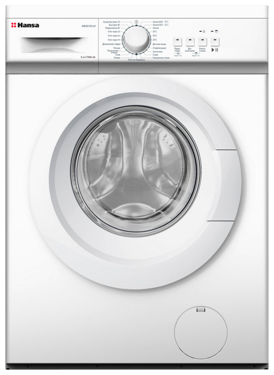 Изображение товара Стиральная машина Hansa AWS5101LH 5 кг фронтальная белая