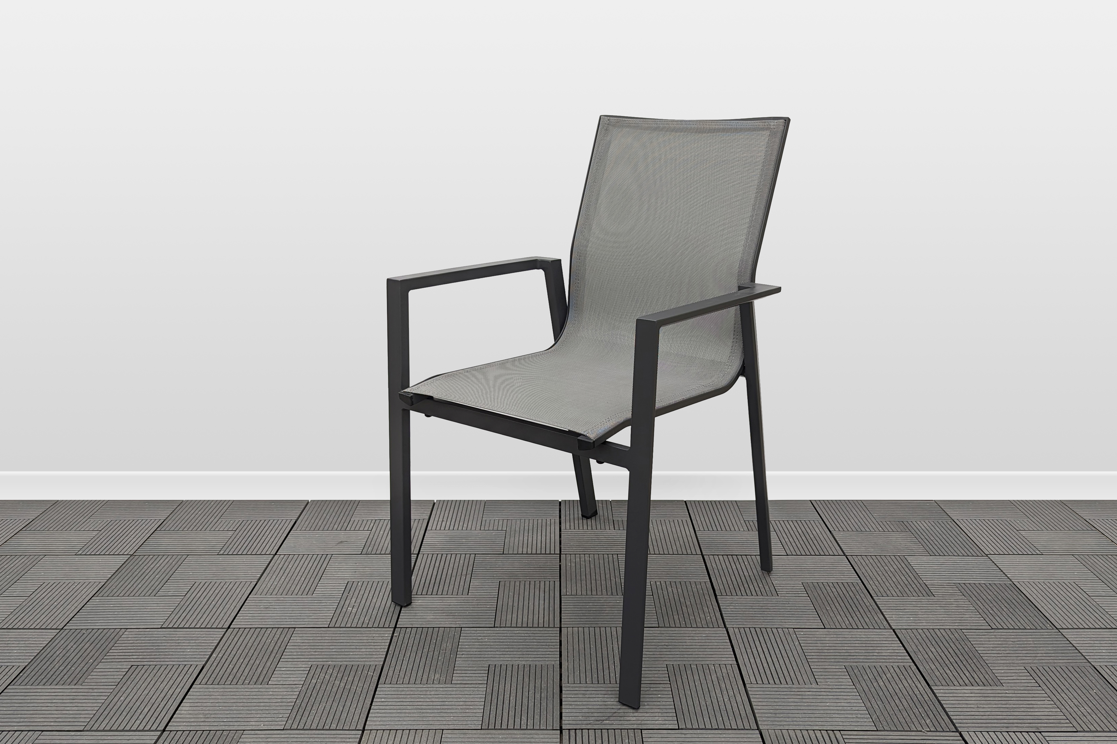 Изображение товара Стул садовый Jinda Сабина 58 см х 56 см х 88 см металлический серый