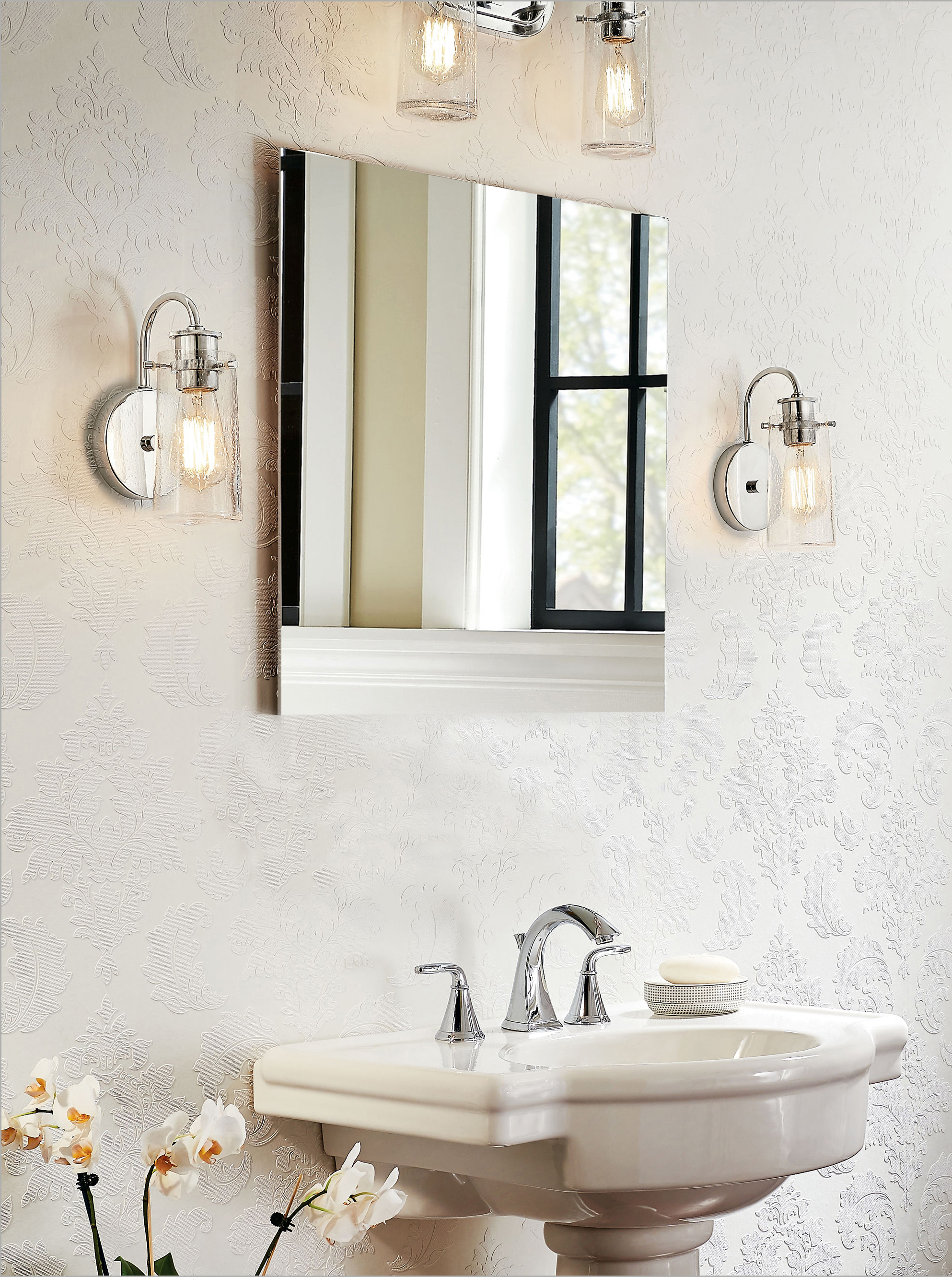 Изображение товара Зеркало для ванной Omega Glass NNF004 квадратное 50 см