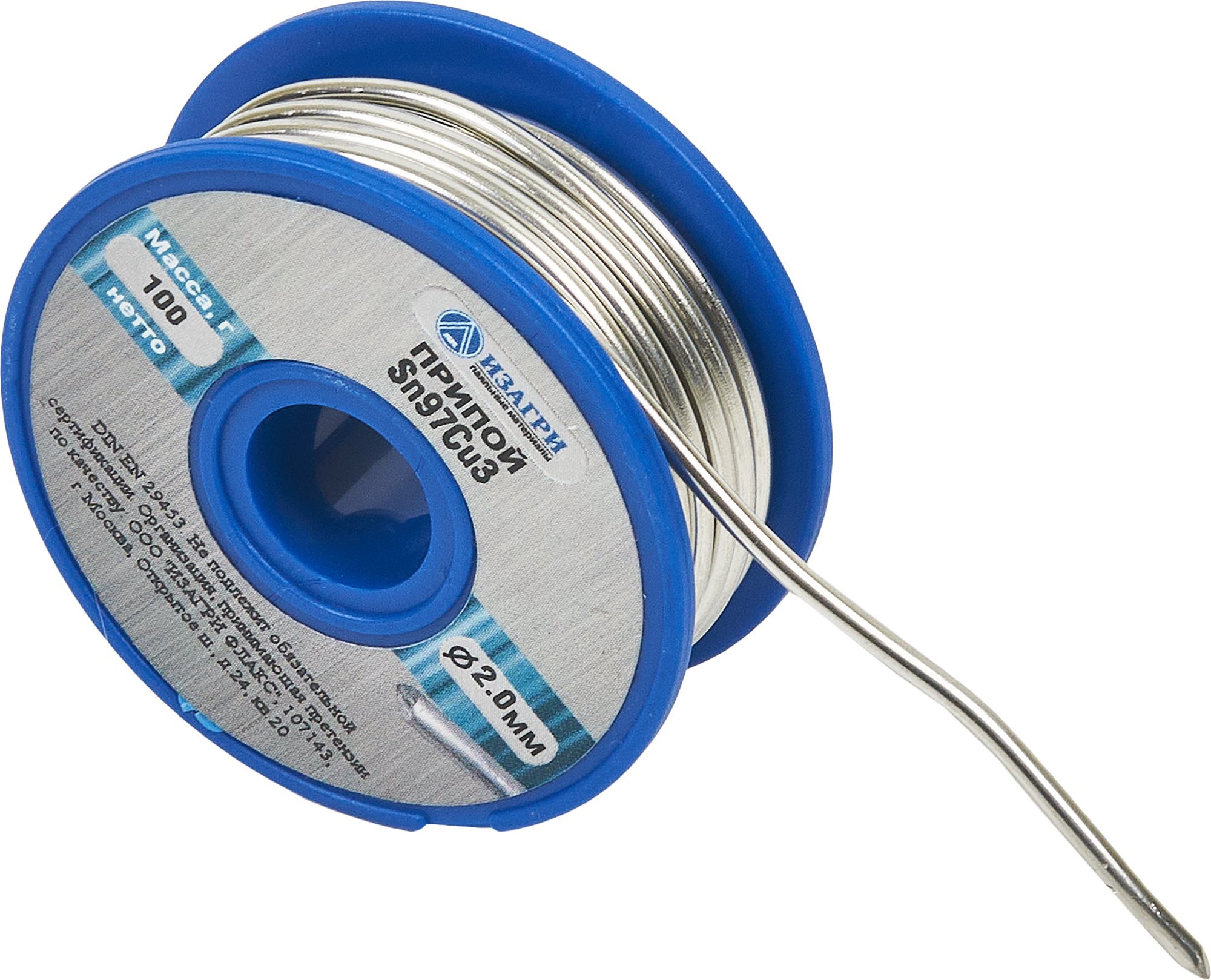 Изображение товара Припой НФ-00000093 2 мм 100 г