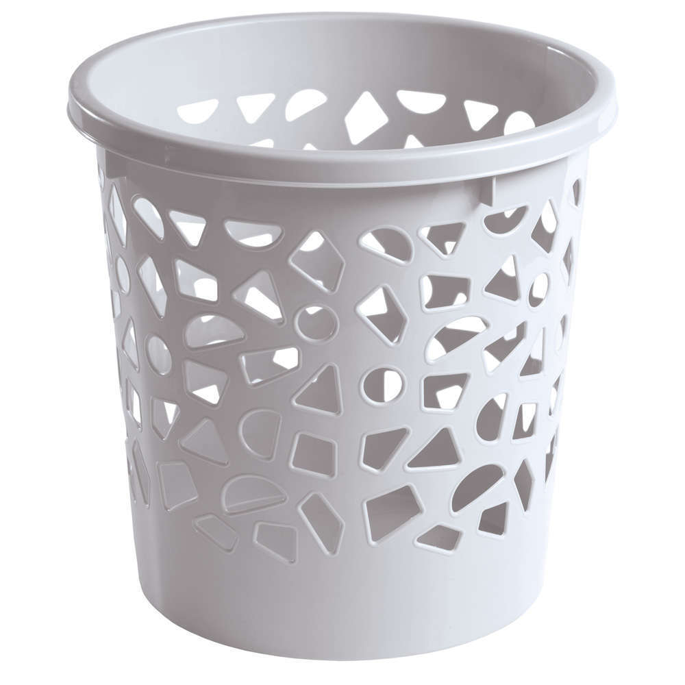 Изображение товара Корзина для мусора Бытпласт 9,6 л светло-серый пластиковая без крышки