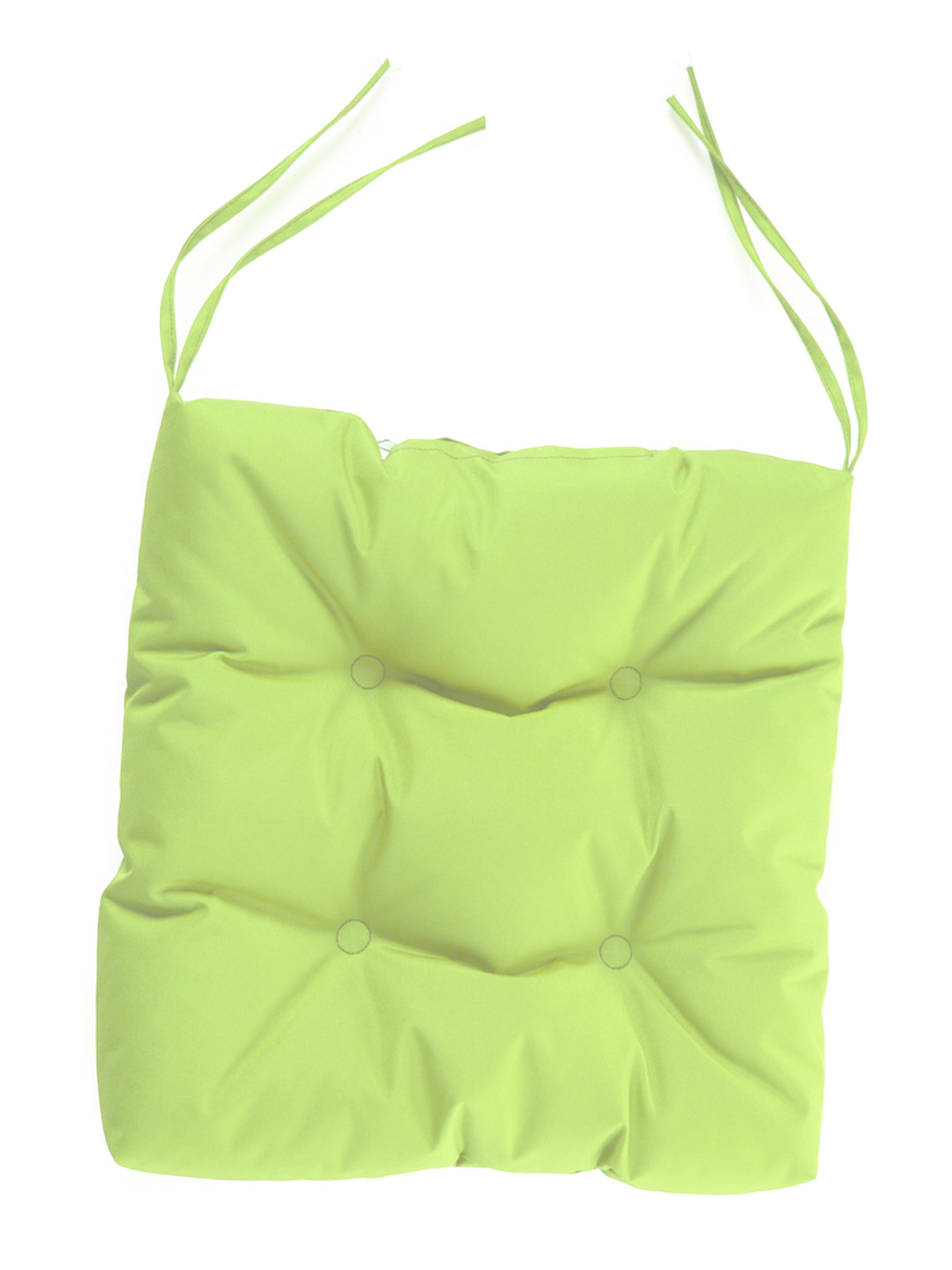 Изображение товара Подушка для стула Туба-Дуба Дачные Посиделки 40x40 см зеленая полностью съемная