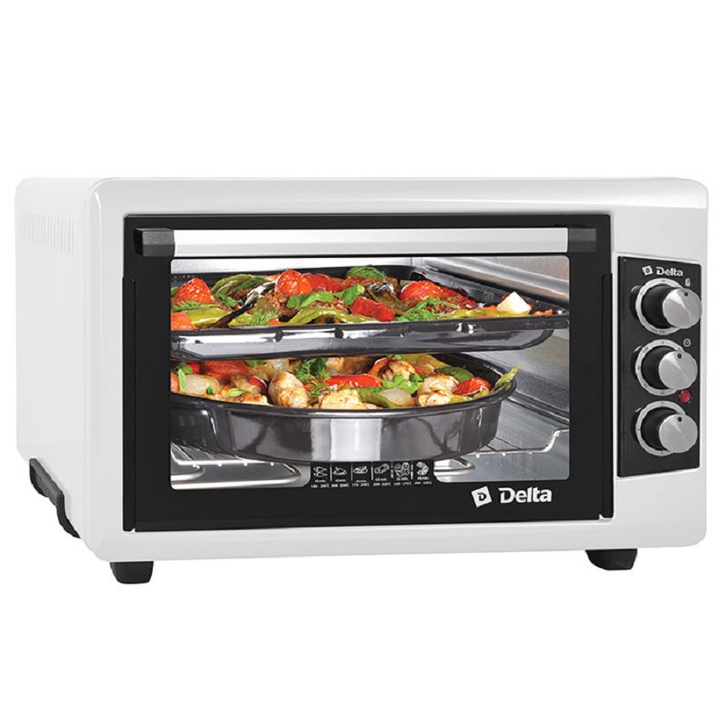 Изображение товара Электропечь Delta D-0550 55 л мощность 1500 Вт белая для выпечки и готовки