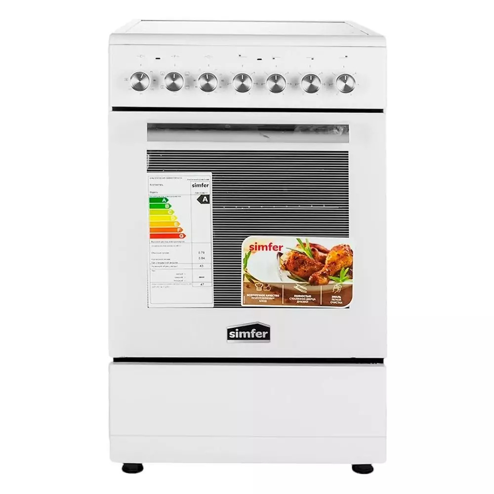 Изображение товара Электрическая плита с духовкой Simfer F56VW05017 50x86x60 см белая