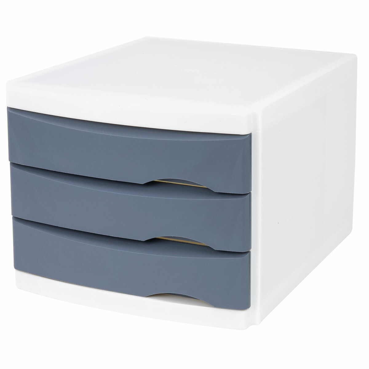 Изображение товара Органайзер с 3 выдвижными ящиками 30x23.5x35.5 см белый BRAUBERG