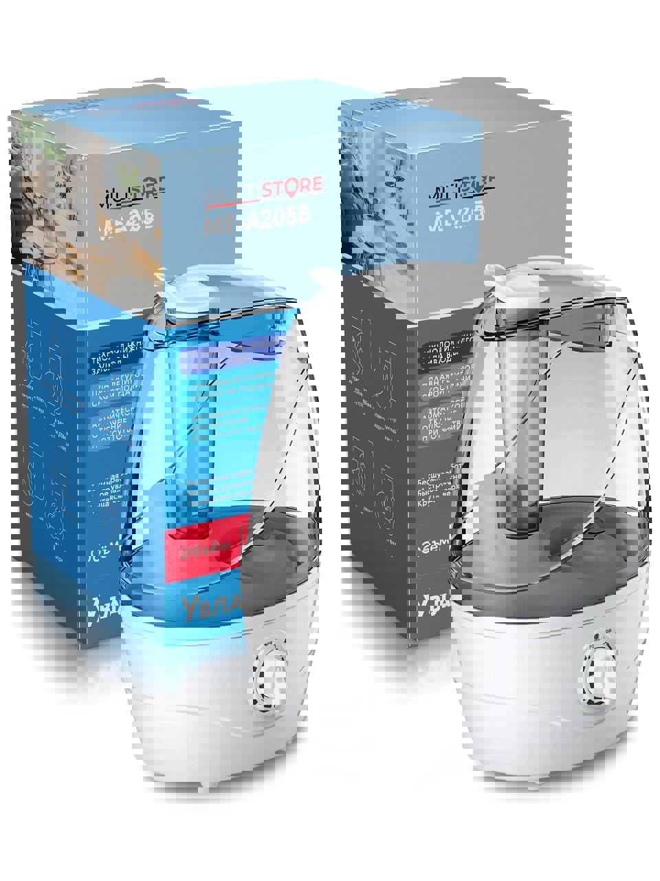 Изображение товара Увлажнитель воздуха ультразвуковой Multistore ME-A205B цвет белый