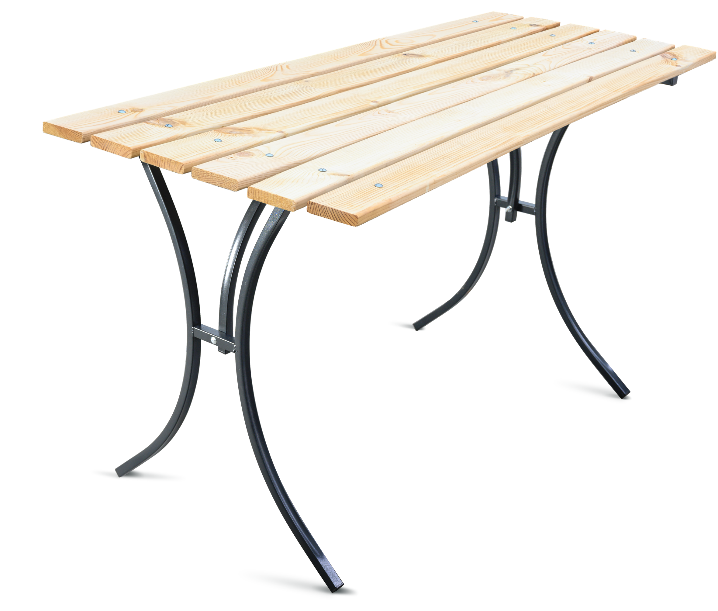 Изображение товара Нераздвижной садовый стол Laksi ГАРДЕН 120 см x 76 см x 78 см металл, дерево бежевый