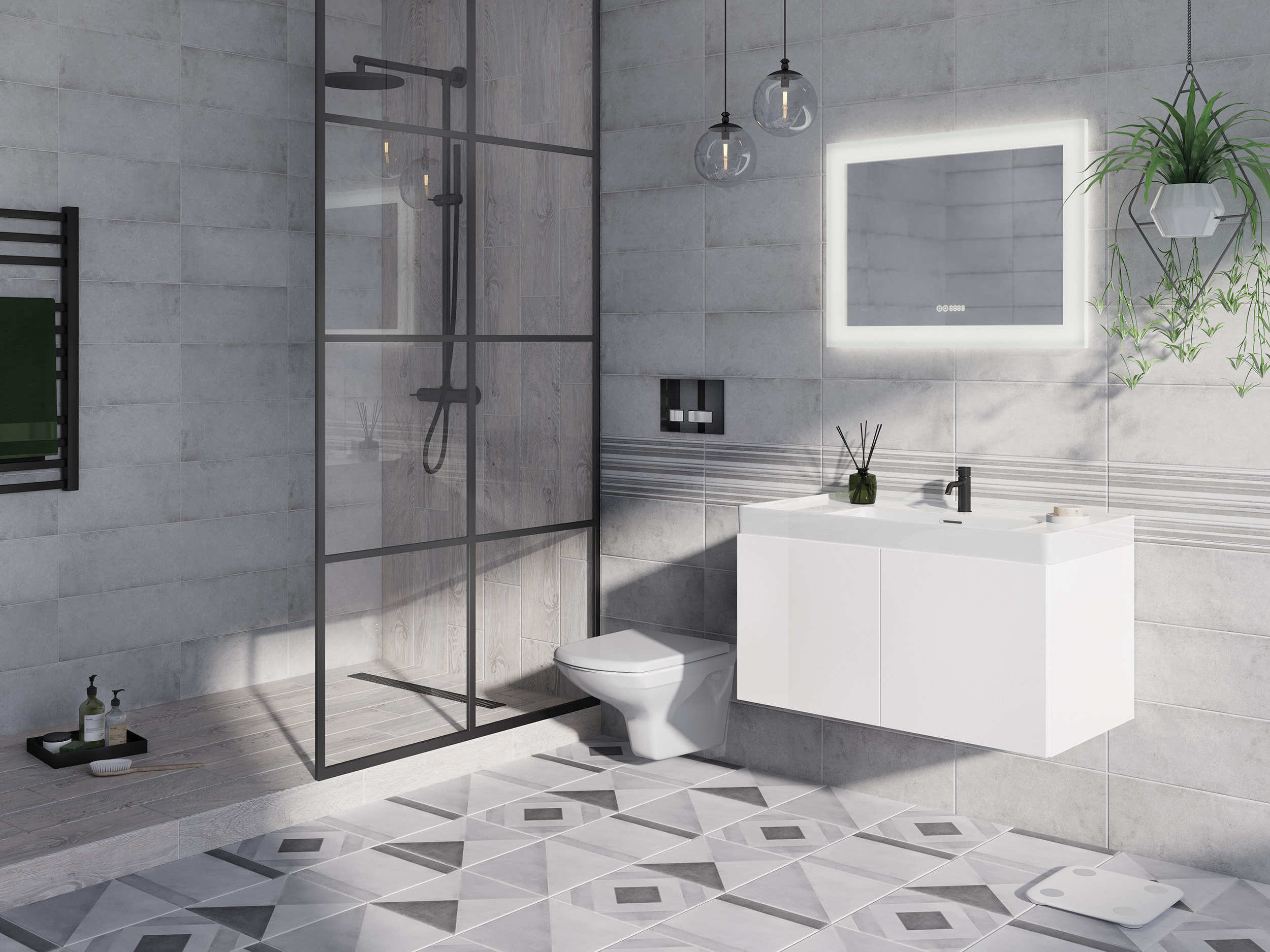 Изображение товара Керамогранит CERSANIT Motley C-MO4A094D 29.8x29.8 см серый