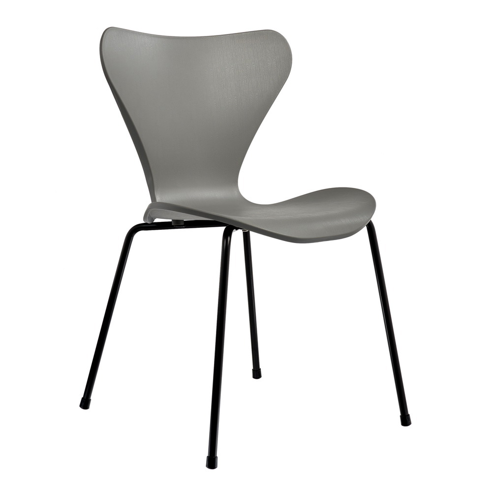 Изображение товара Стул Bradexhome Peki FR 0466 с чёрными ножками 61x80x53 см цвет серый