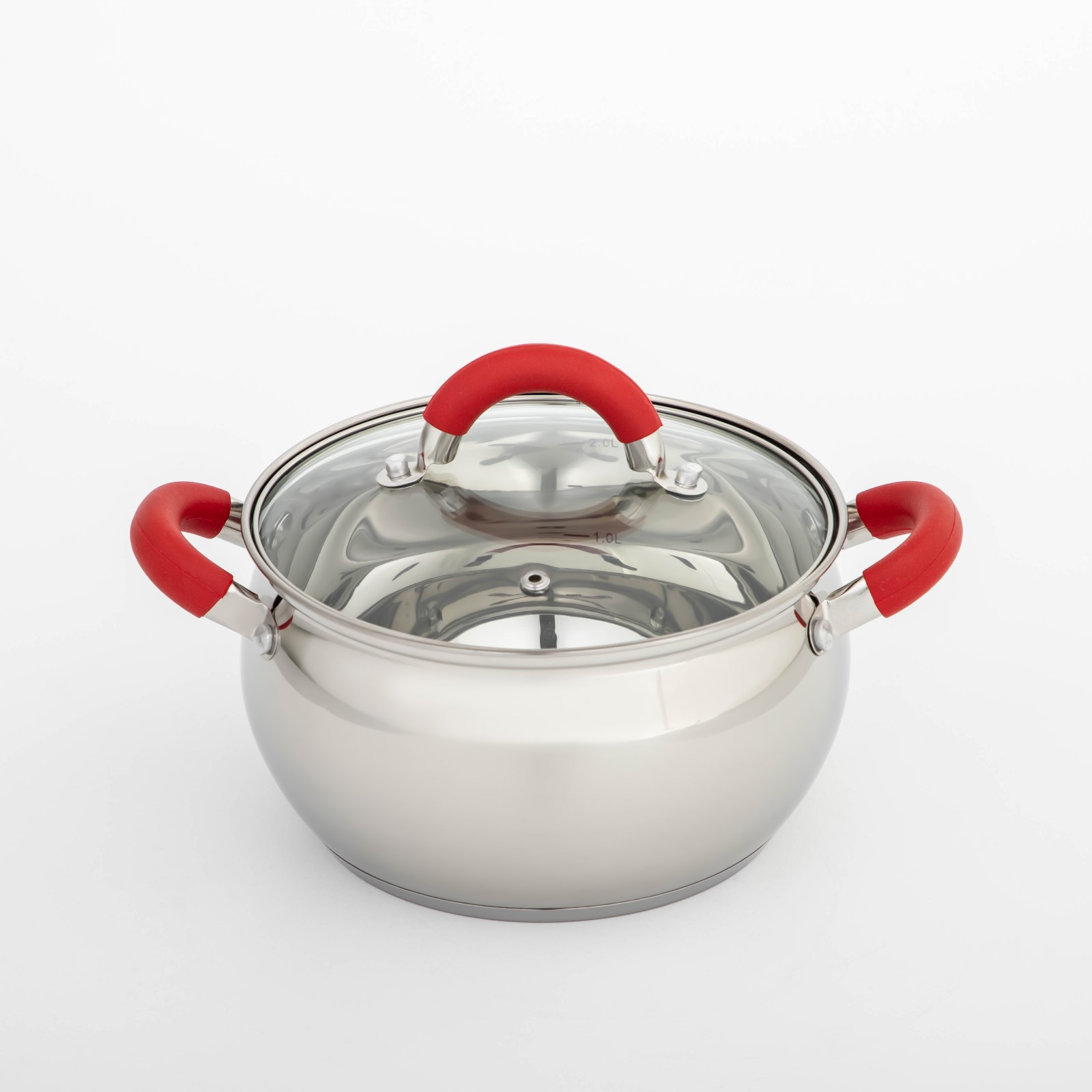 Изображение товара Кастрюля Доляна 4097381 2.5 л из нержавеющей стали с капсульным дном