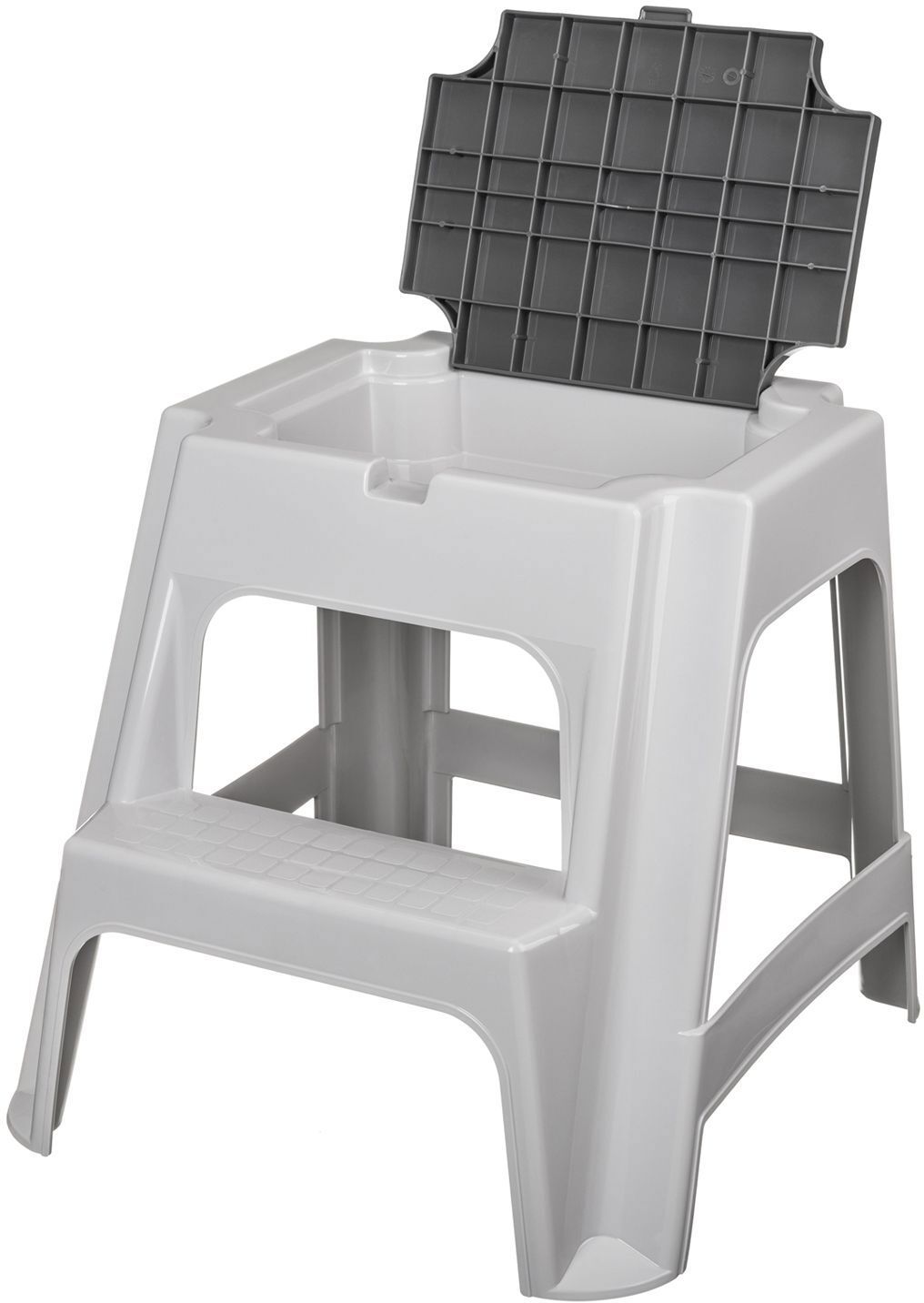 Изображение товара Пластиковая стремянка-табурет Бытпласт Volf 1 ступень, нагрузка 120 кг