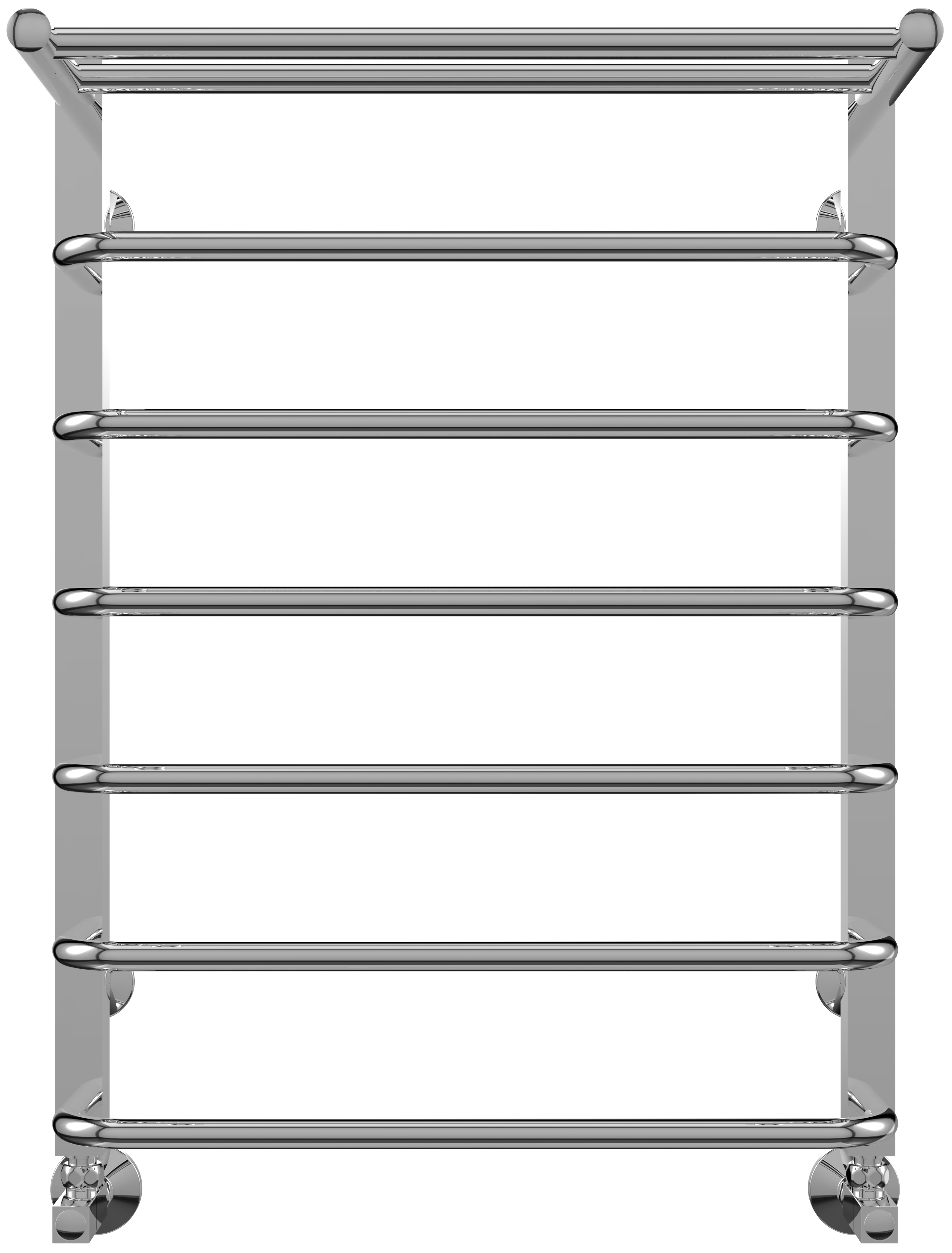 Изображение товара Полотенцесушитель водяной лесенка Equation 50x70 см нижняя подводка 1/2"x3/4" нержавеющая сталь цвет хром с полкой