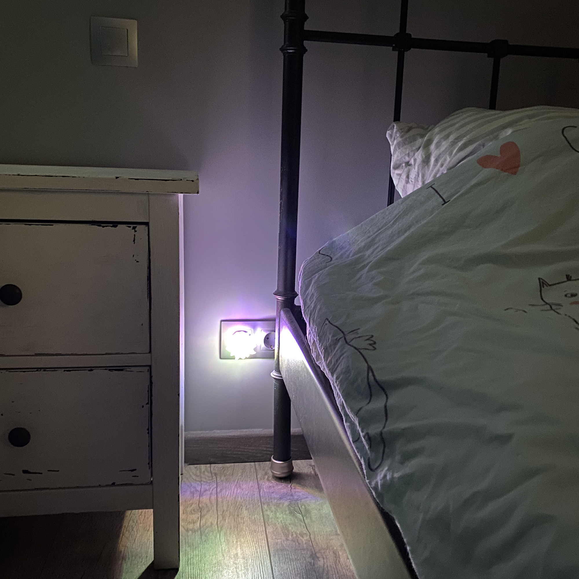 Ночник светодиодный Подсолнух 0.5 Вт в розетку изменение цветов RGB - 4