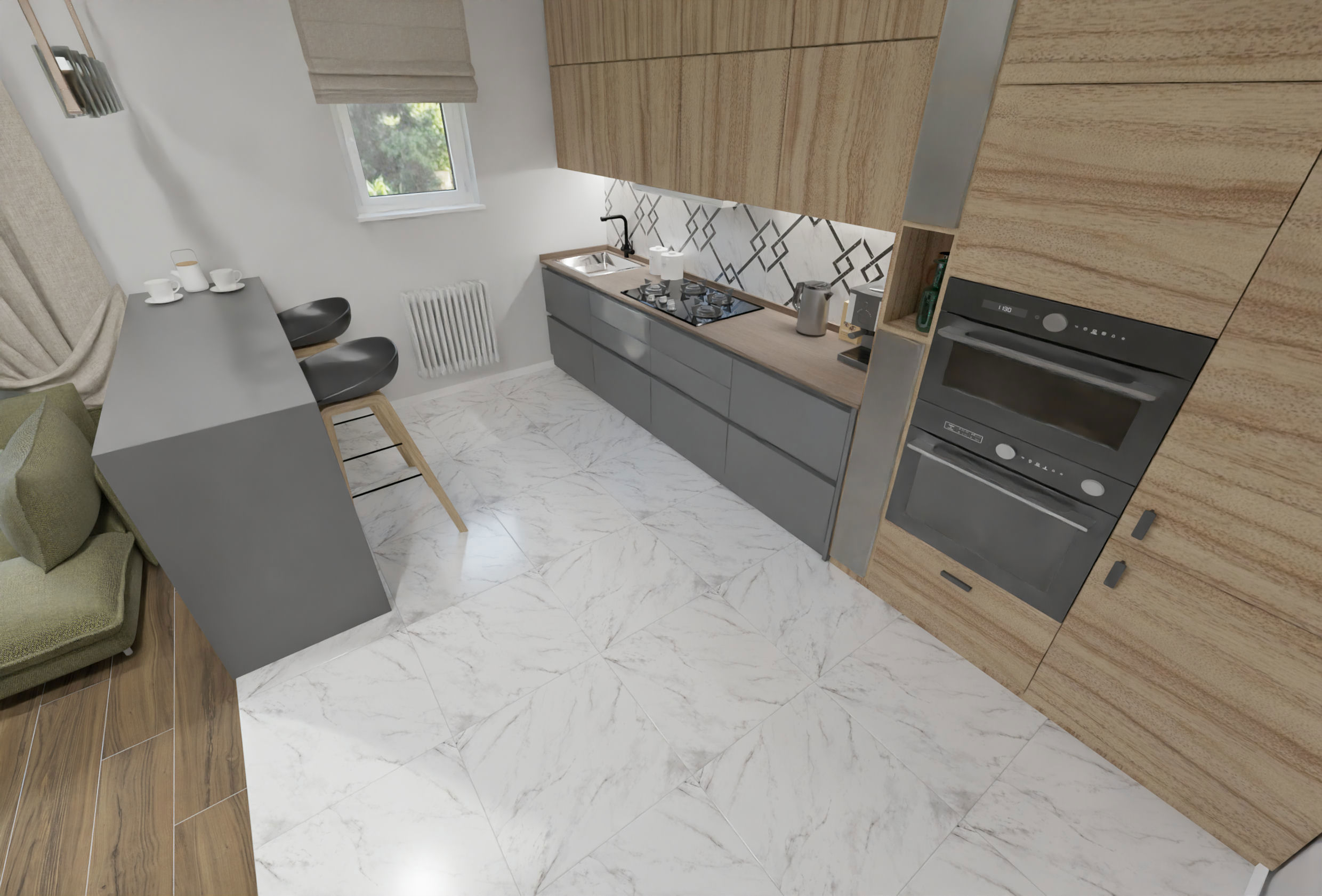 Изображение товара Керамогранит Keramin Монте 60x60 см белый для пола и стен