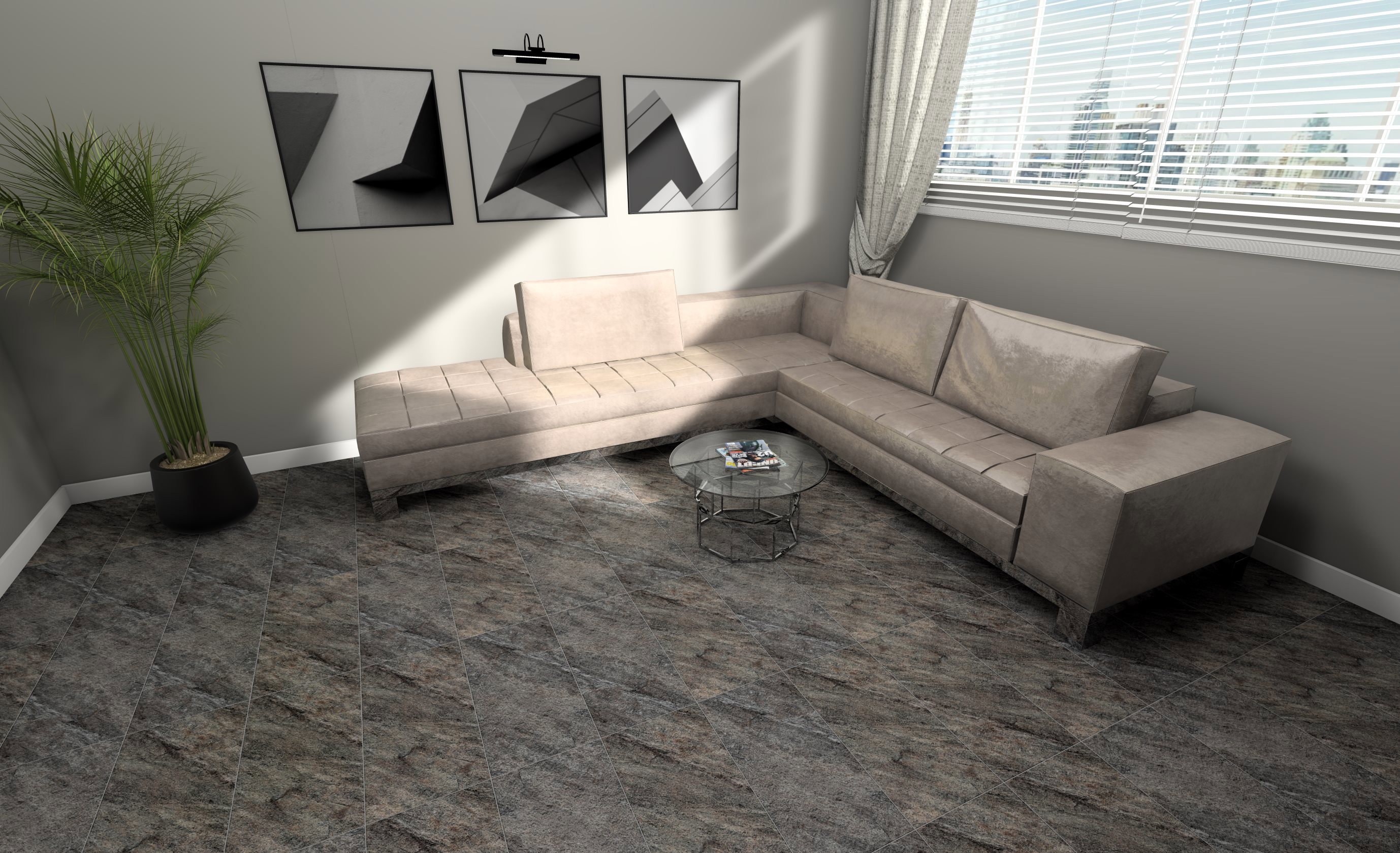 Изображение товара Керамогранит Keramin Кварцит 30x60см серый, водостойкий и износостойкий