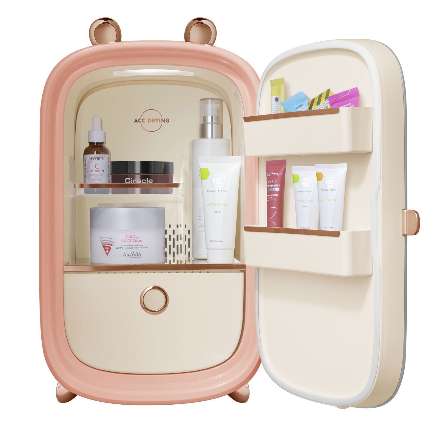 Изображение товара Холодильник для косметики Maunfeld MFF43PK 27x43 см цвет розовый