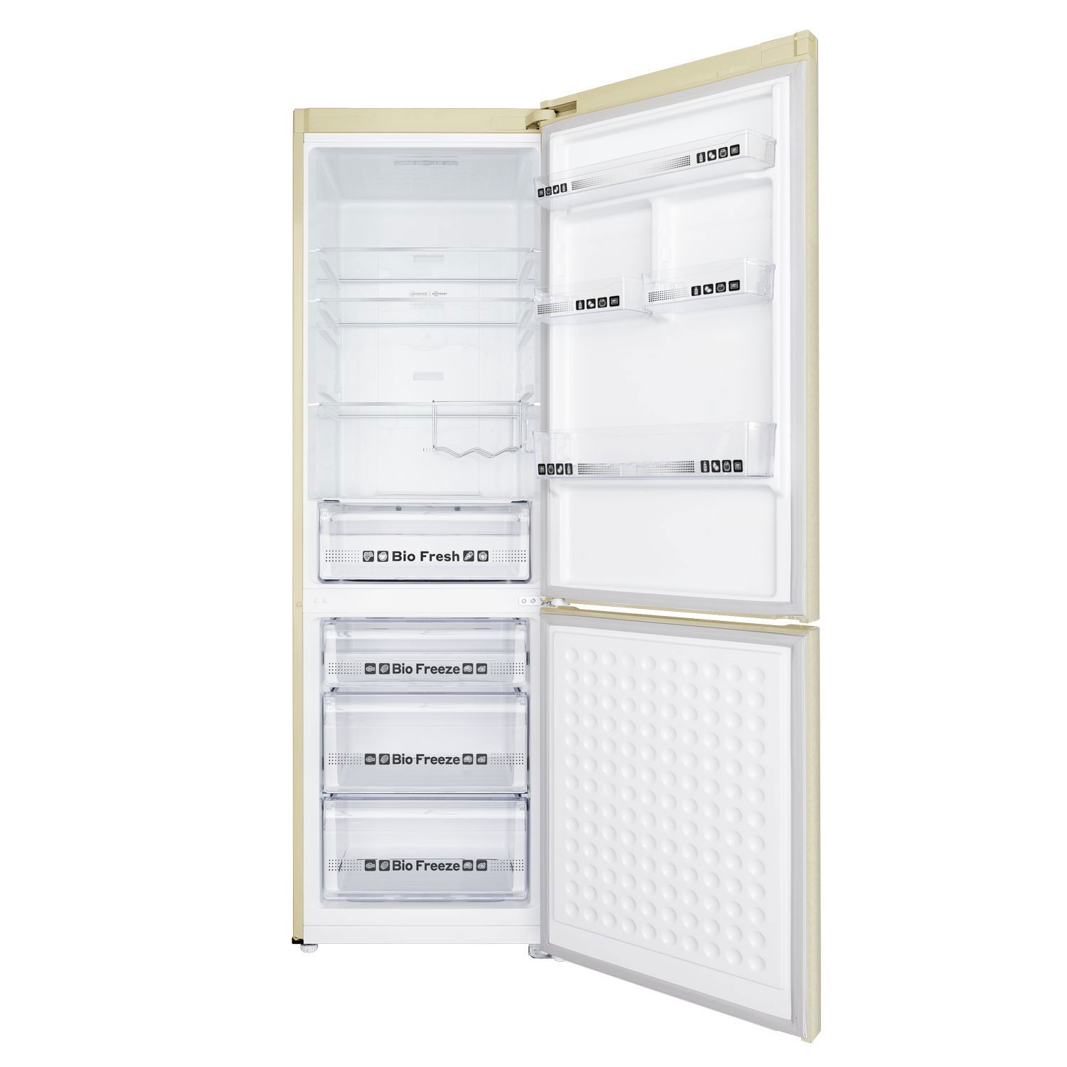 Изображение товара Отдельностоящий двухкамерный холодильник Maunfeld MFF195NFIBG10 194 см бежевый