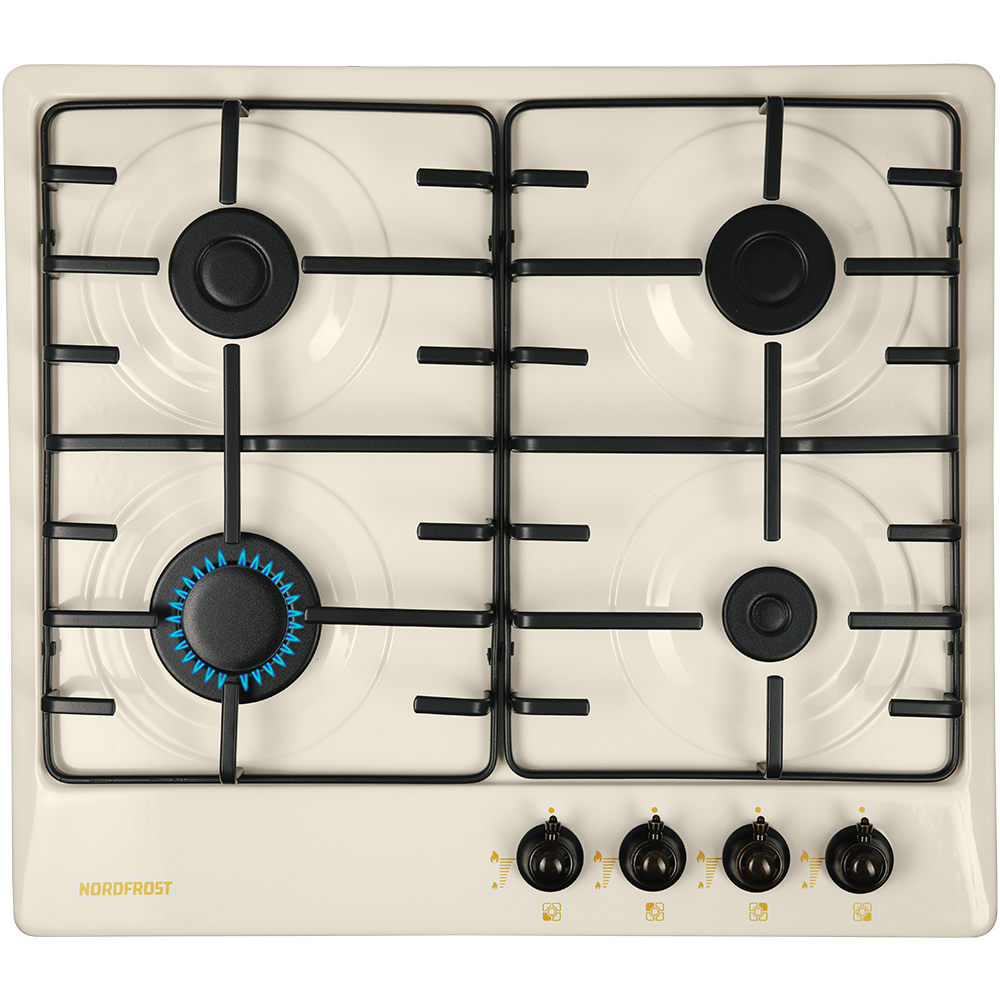 Изображение товара Газовая варочная панель Nordfrost HS 6040 YR 58.50 см 4 конфорки цвет бежевый