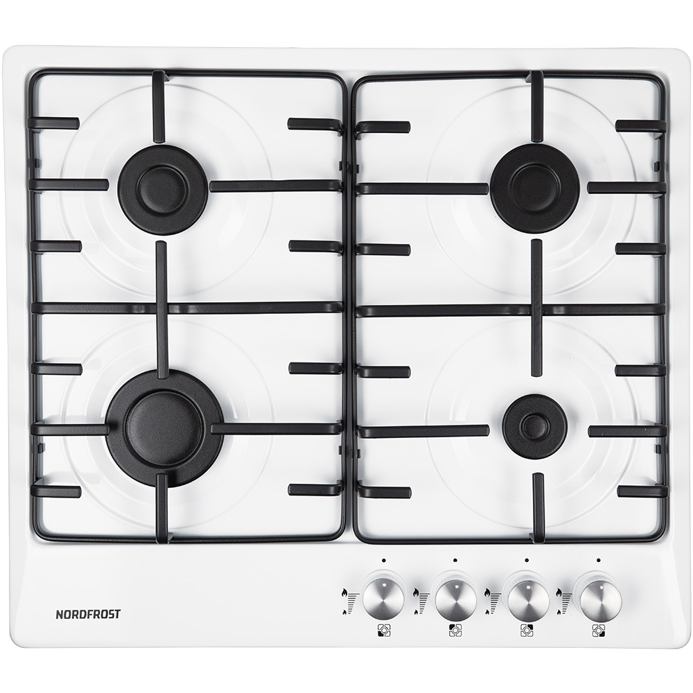 Изображение товара Газовая варочная панель Nordfrost HS 6040 W 58.50 см 4 конфорки цвет белый