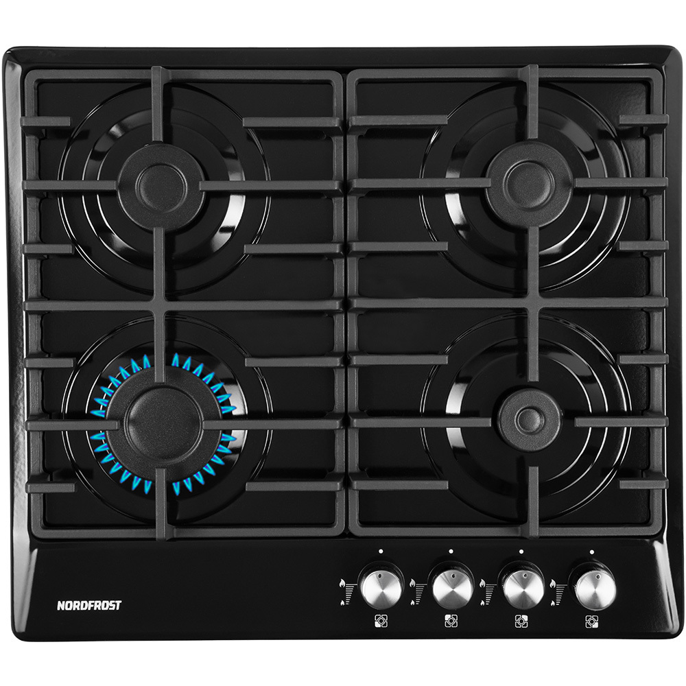 Изображение товара Газовая варочная панель Nordfrost HS 6043 B 58.50 см 4 конфорки цвет черный