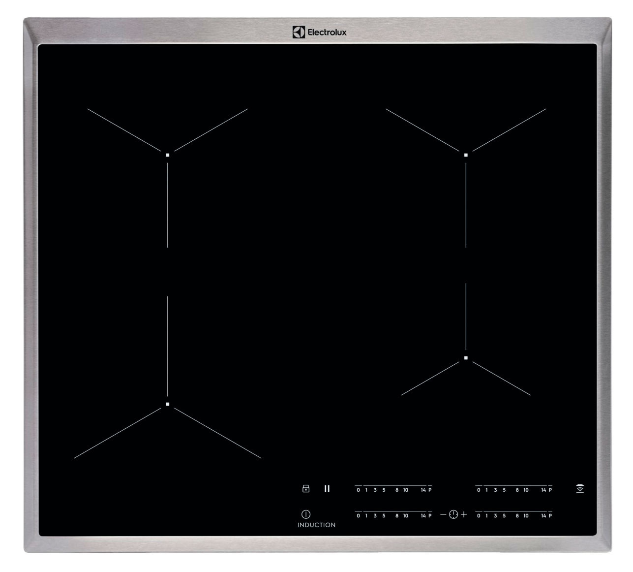 Изображение товара Электрическая варочная панель Electrolux EIT60443X 57.60 см 4 конфорки цвет черный