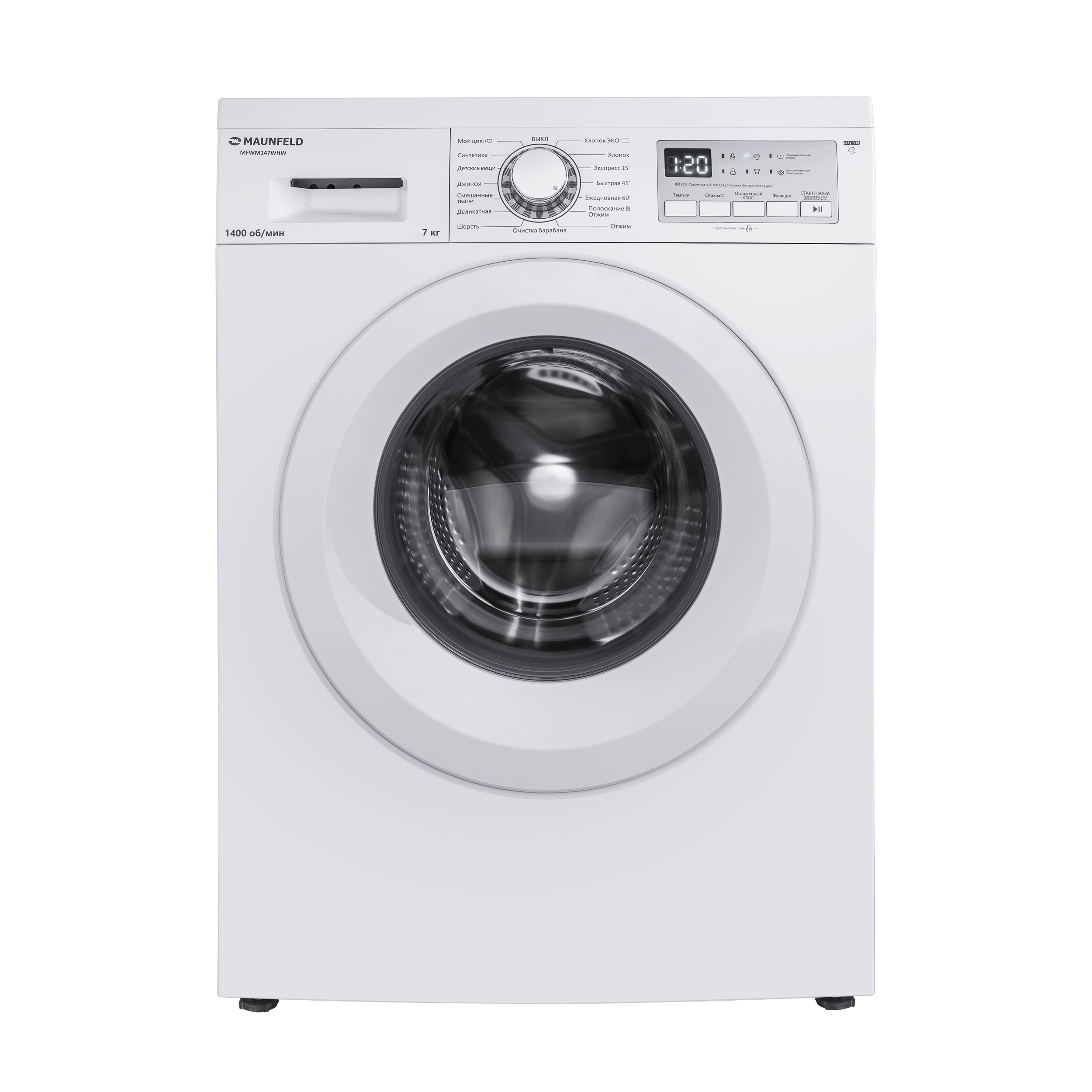 Изображение товара Стиральная машина Maunfeld MFWM147WHW 7 кг 15 программ A+++