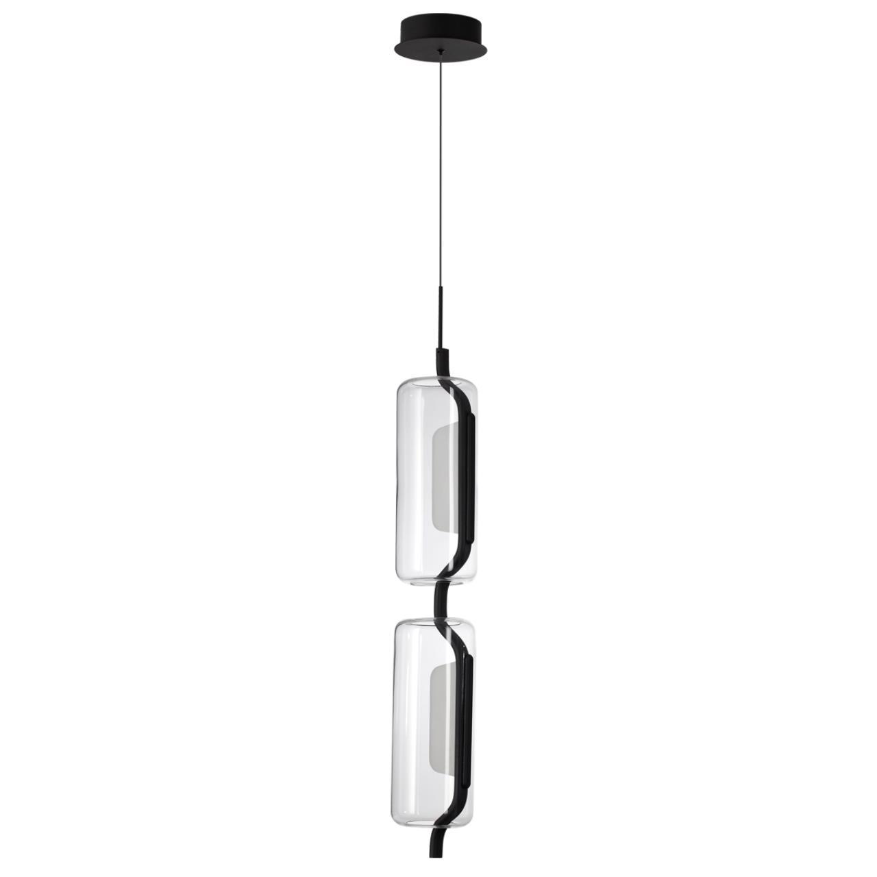 Изображение товара Люстра потолочная светодиодная ODEON LIGHT 5003-20L 6 м² модерн черная цветная стеклянная