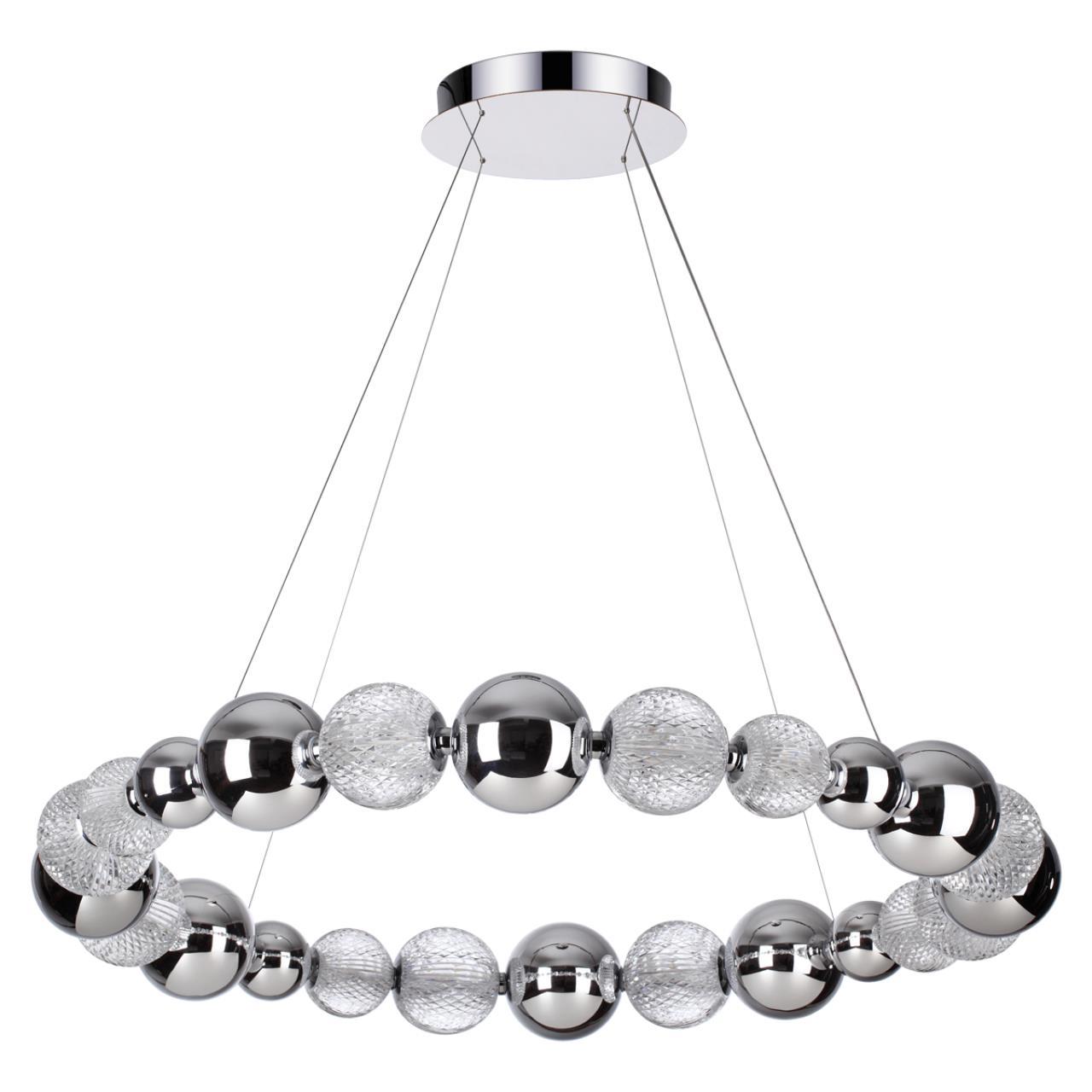 Изображение товара Люстра потолочная светодиодная ODEON LIGHT 5007-45L современный дизайн 14 м² хром нейтральный белый