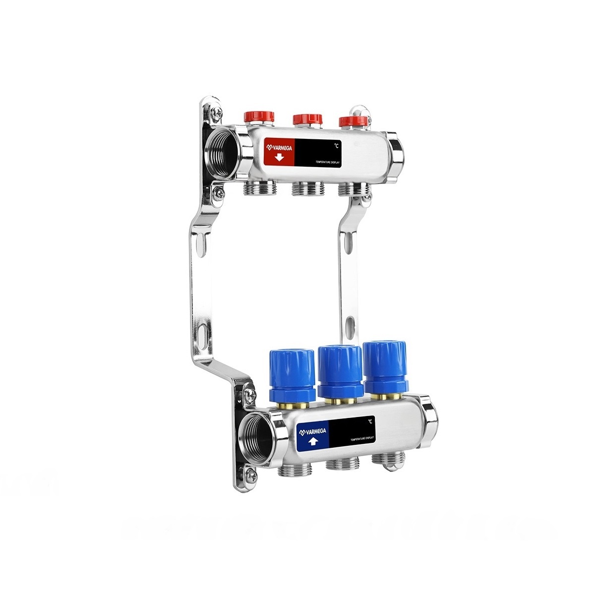 Изображение товара Коллекторная группа для отопления VARMEGA ВР 1, 3 контура, нержавеющая сталь
